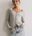 Ribbed top in grey
