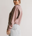Long sleeves sweater in mauve