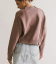 Plain color sweater in mauve