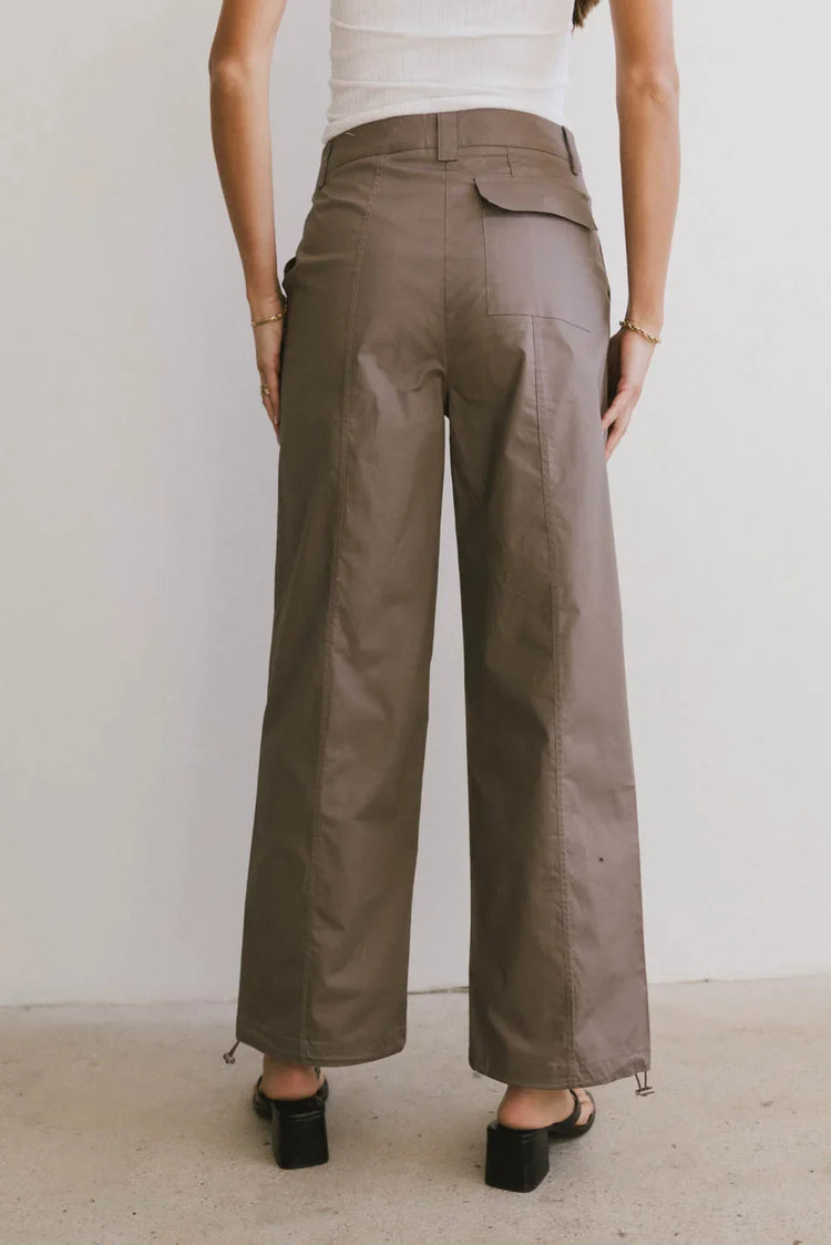 Woven pants in mauve