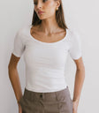 Knit top in white