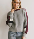 Round neck top in grey