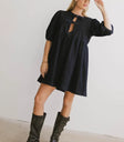 Dark denim dress