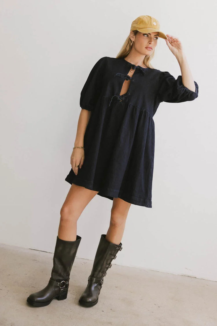 Dark denim dress