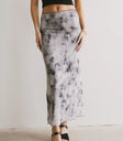 Maxi skirt in black and grey