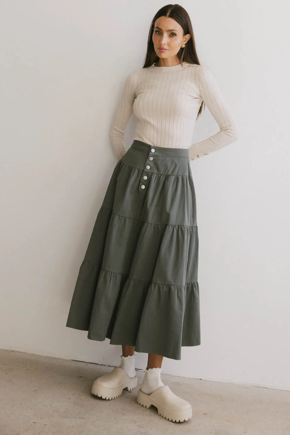 Skirt in sage
