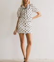 Woven skirt in cream