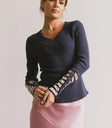 Long sleeves top in navy