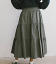 Plain color skirt in sage