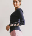 Waffle top in navy