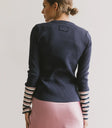 Plain color top in navy