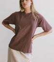 Short sleeves top in mauve