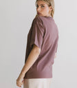 Plain color top in mauve