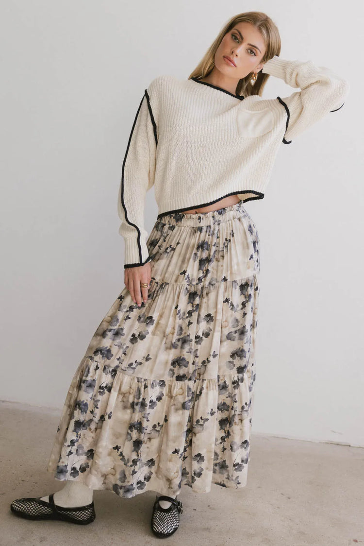 Maxi floral skirt