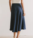 Plain color skirt in navy