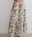 Elastic waist skirt in blue