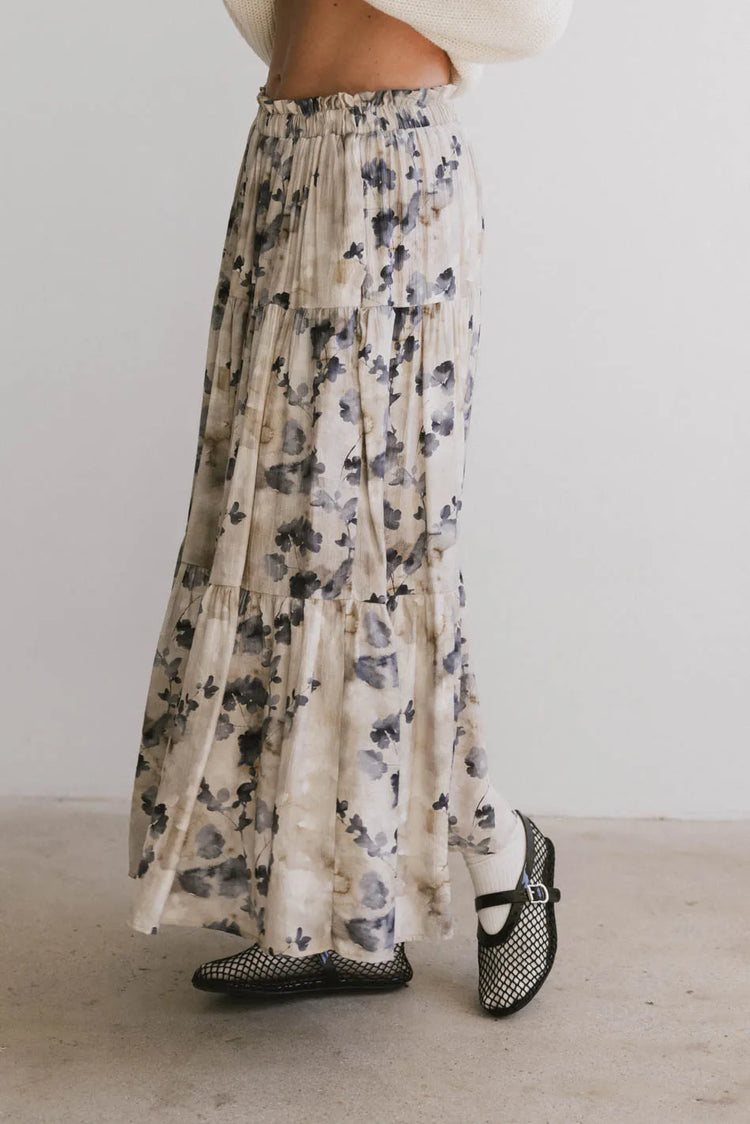 Woven skirt in blue