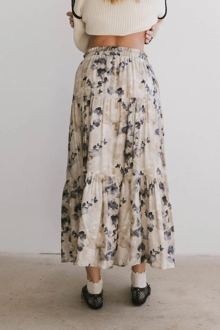 Tiered skirt in blue