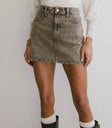 denim mini skirt