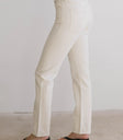 Denim jeans in cream