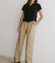 YELLOW PINSTRIPE PANTS