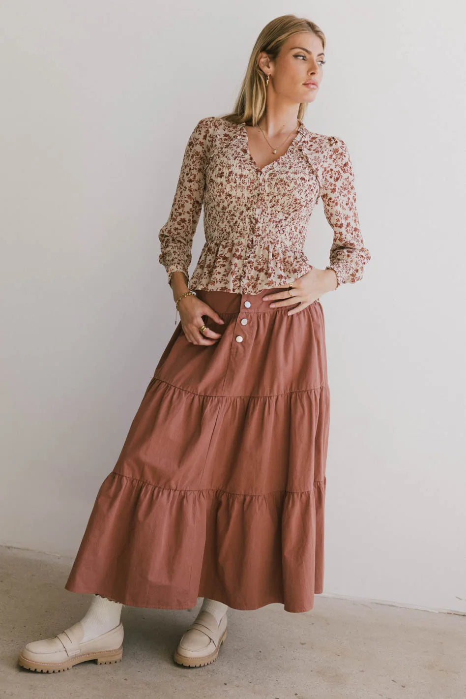 Skirt in mauve