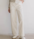 Wide leg pants in cream