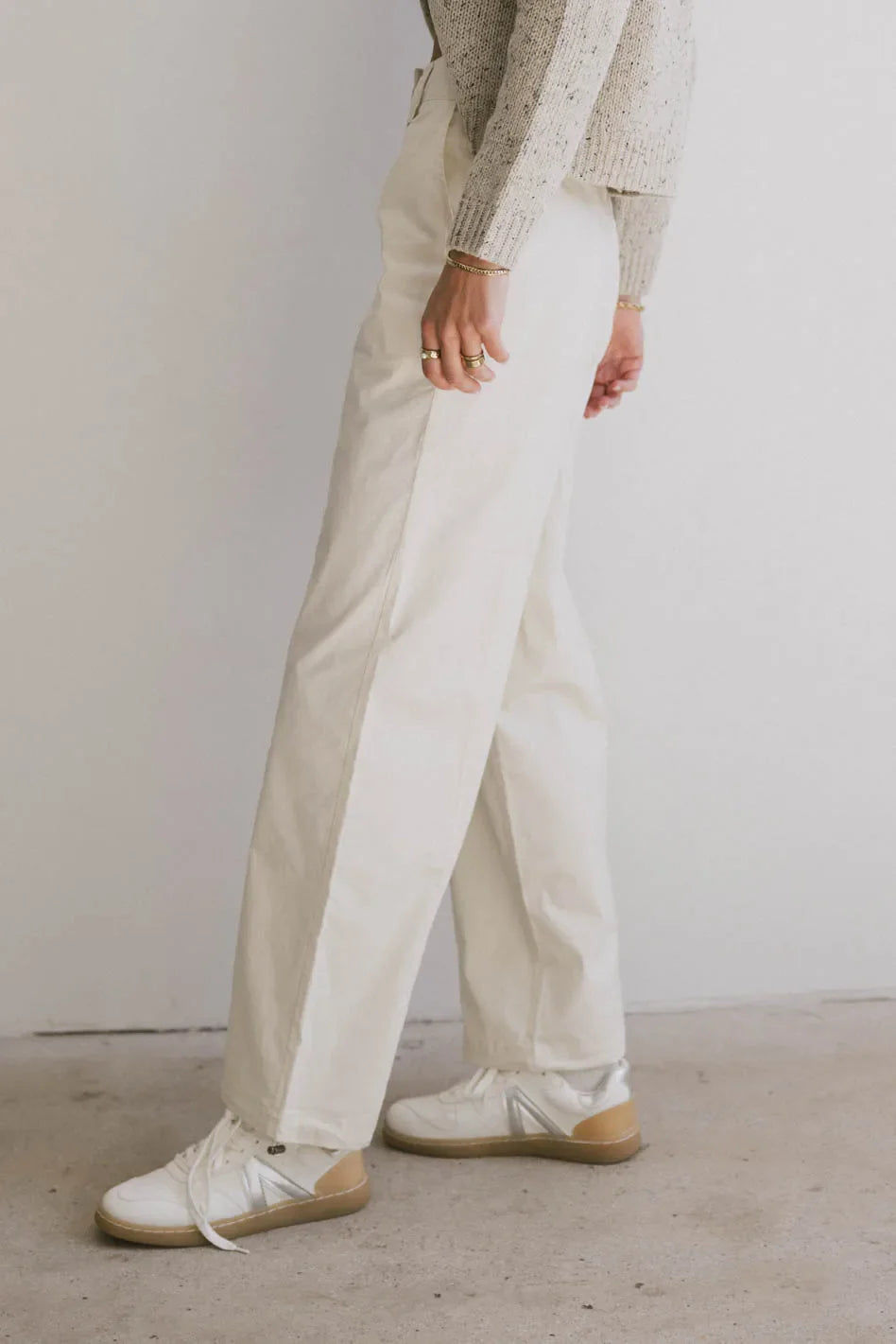 Pants in cream