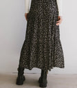 Tiered skirt in black