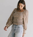 Long sleeves top in rust