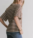 Short sleeves top in brown