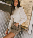 Knit top in ivory