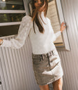 short denim skirt