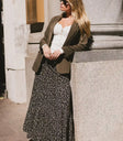 Floral skirt in black