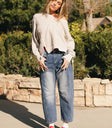 Lisette Barrel Jean in Dark Wash