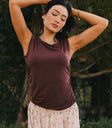 Round neck top in brown