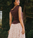 Plain color top in brown