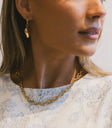 Cable link necklace in gold