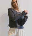 Long sleeves top in navy