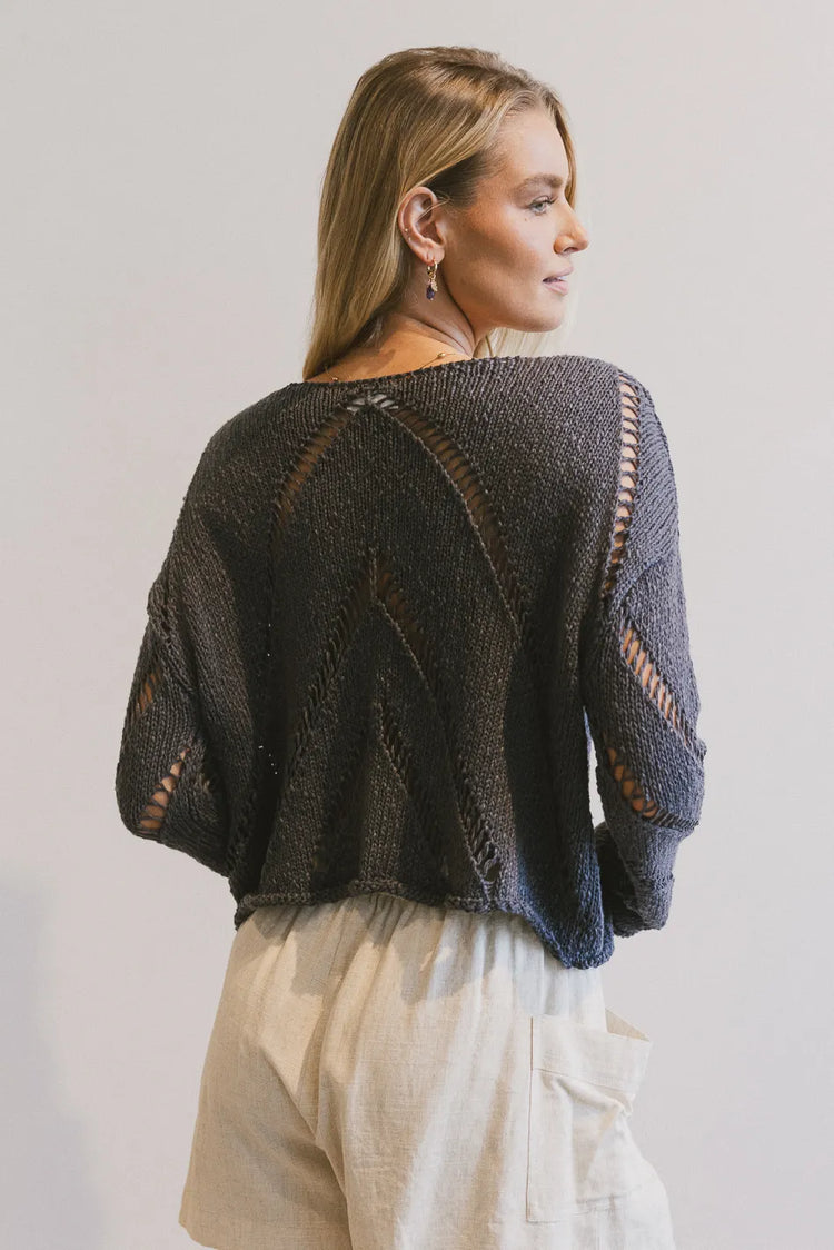 Plain color top in navy