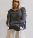 Knit top in navy