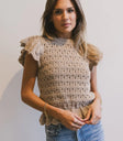 Ruffle sleeves top in an