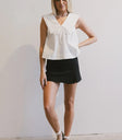 Woven top in white