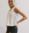 Short sleeves top in white