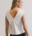 V-Neck top in white