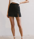 Mini skort in black