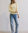 Ling sleeves top in yellow