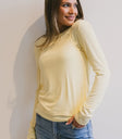 Round neck top in yellow