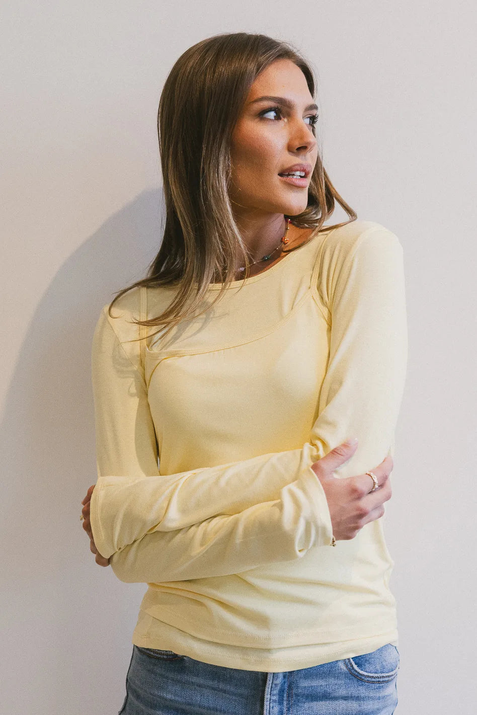 Long sleeves to pin yellow