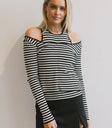 Knit top in black
